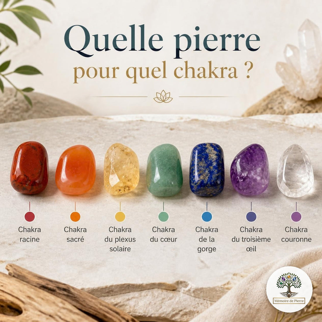 Quelle pierre pour quel chakra ? Le guide complet des 7 chakras