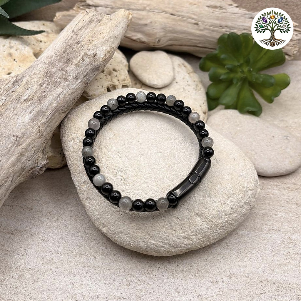 Bracelet Aska Labradorite et Onyx