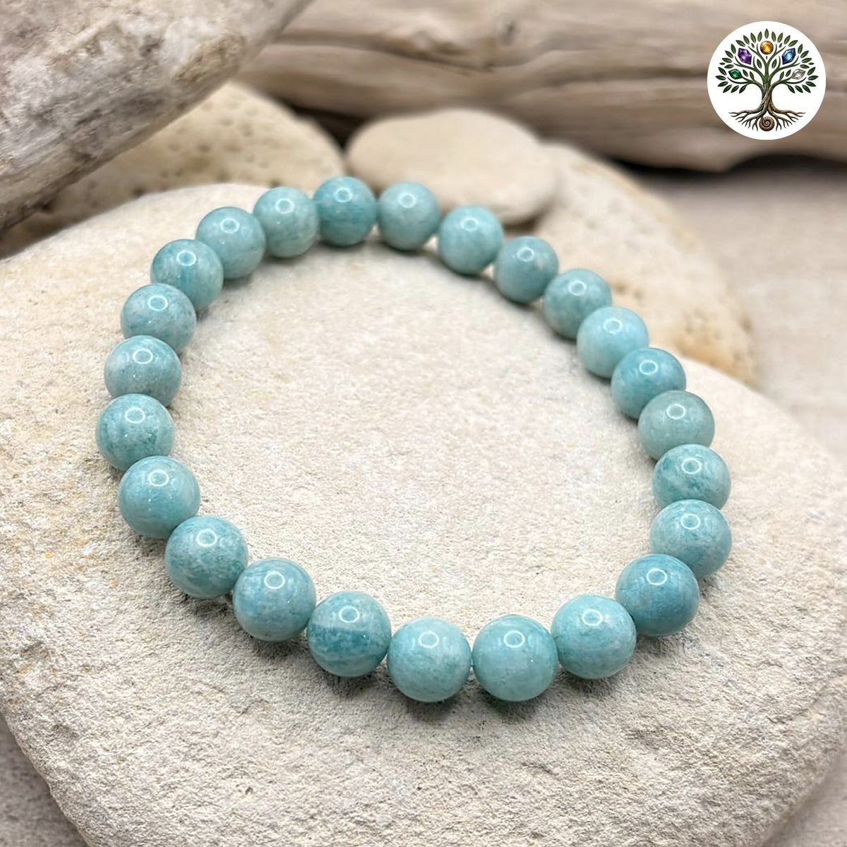 Bracelet boule 8mm - Amazonite