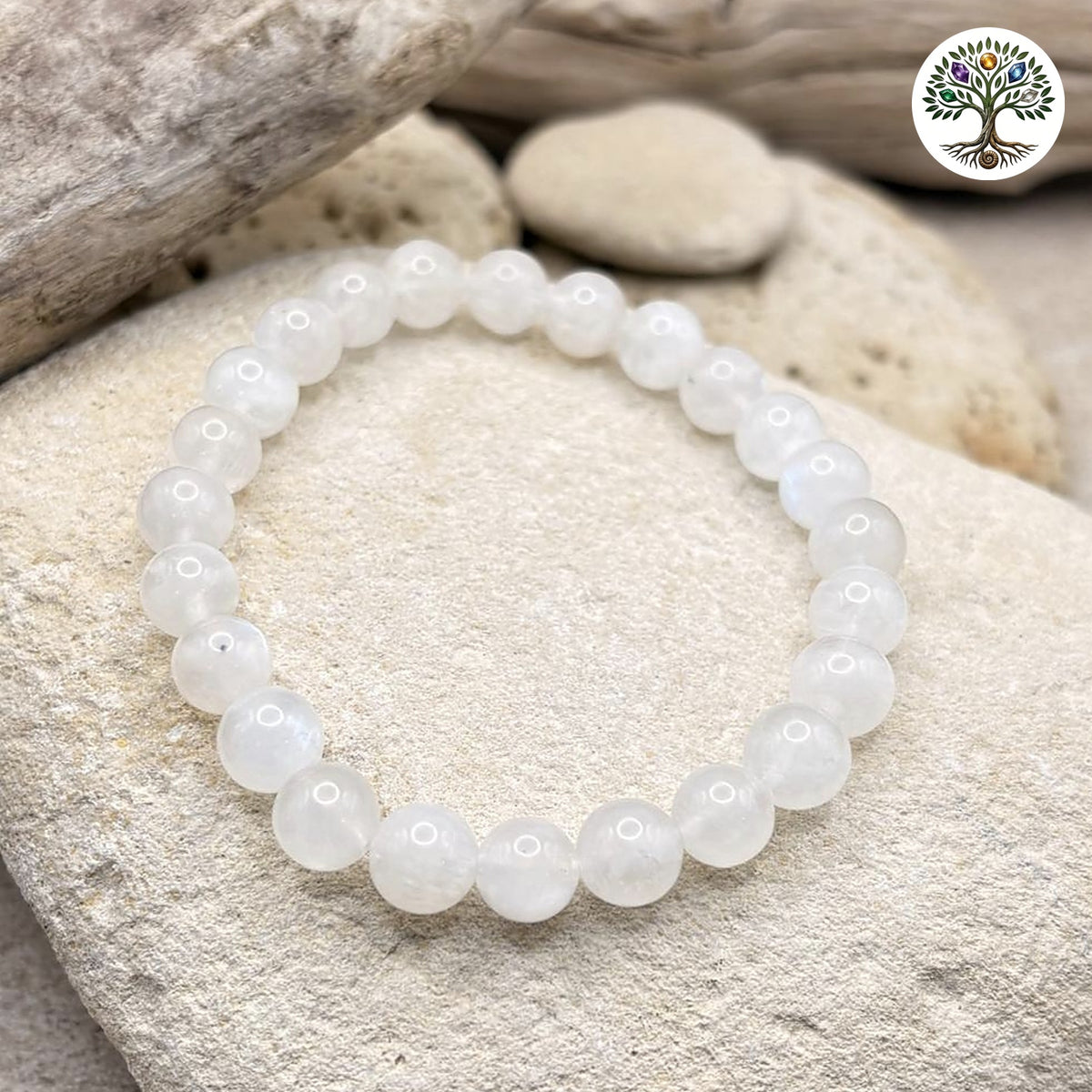 Bracelet boule 8mm - Pierre de Lune