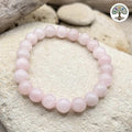 Bracelet boule 8mm - Quartz Rose