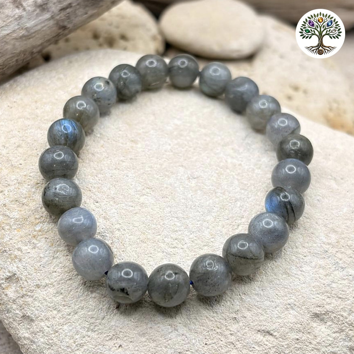 Bracelet boule 8mm - Labradorite