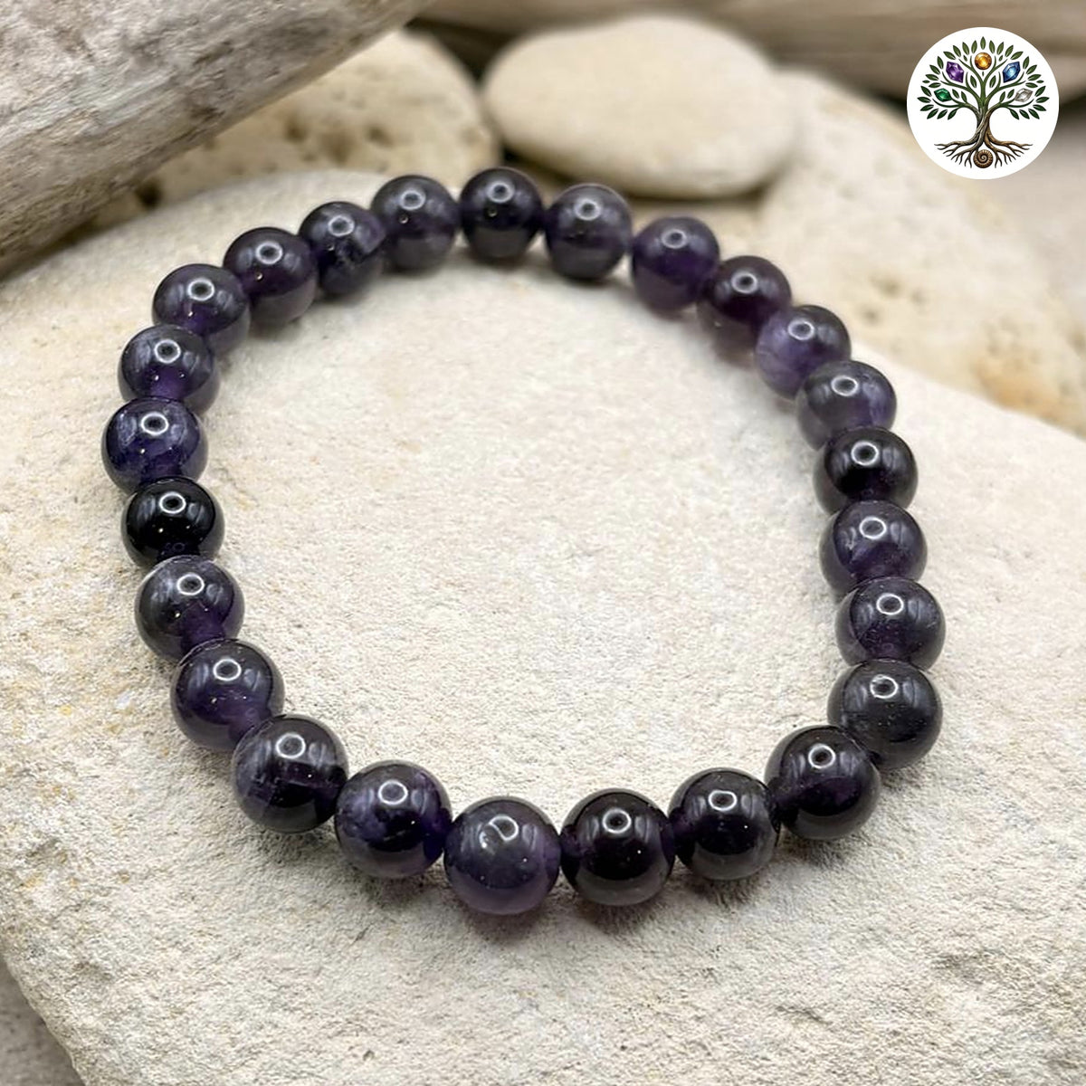 Bracelet boule 8mm - Améthyste