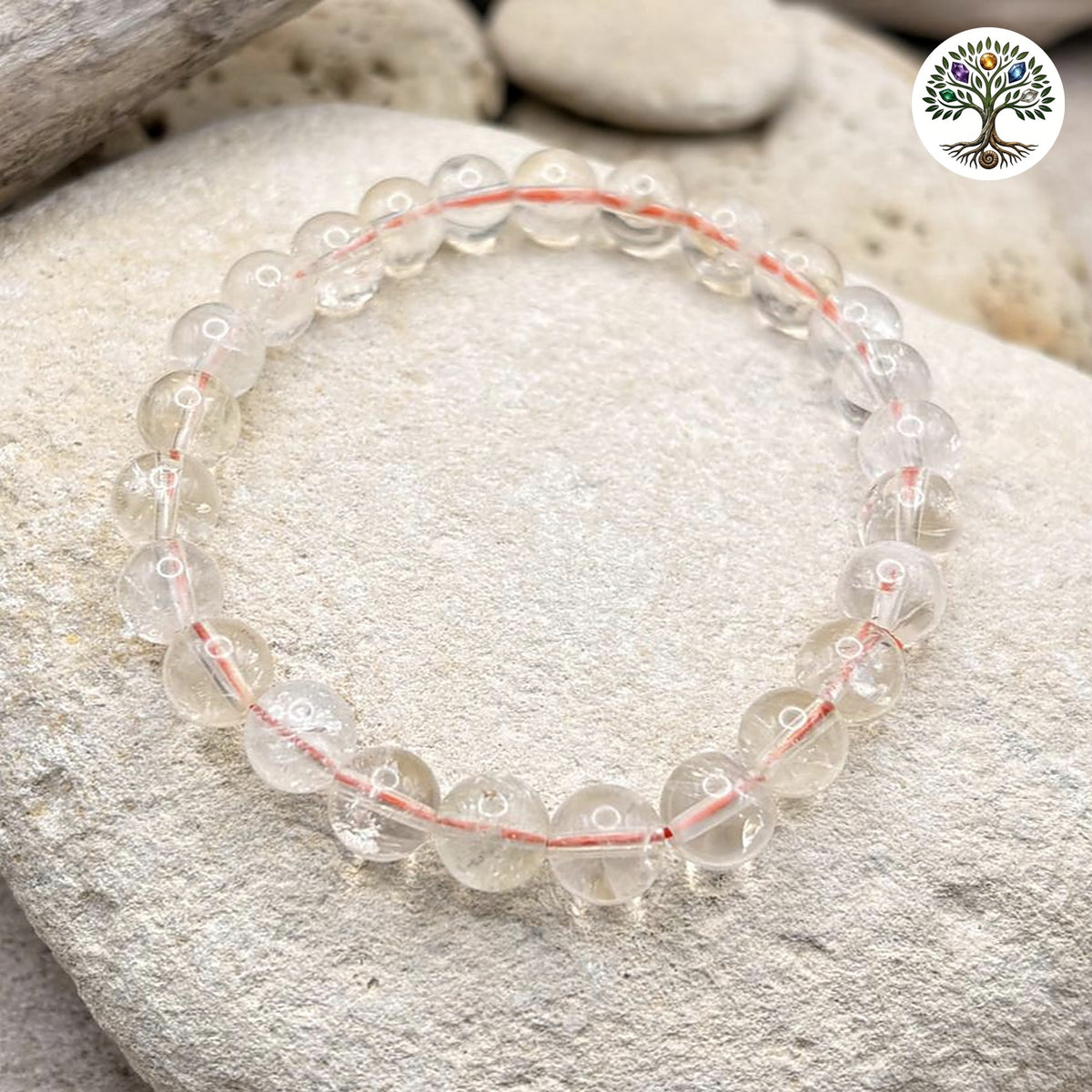 Bracelet boule 8mm - Citrine Naturelle