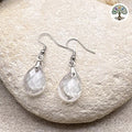 Boucle d'oreille Lyor argentée Cristal de Roche