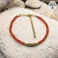 Bracelet Aléa doré Cornaline