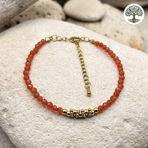 Bracelet Aléa doré Cornaline