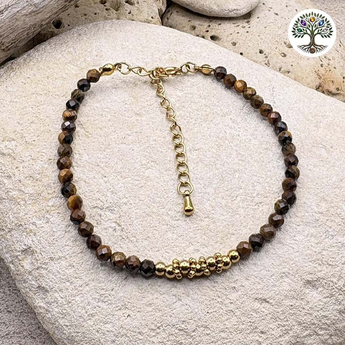 Bracelet Aléa doré Œil de Tigre