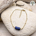Bracelet Cléa doré Lapis-lazuli AB