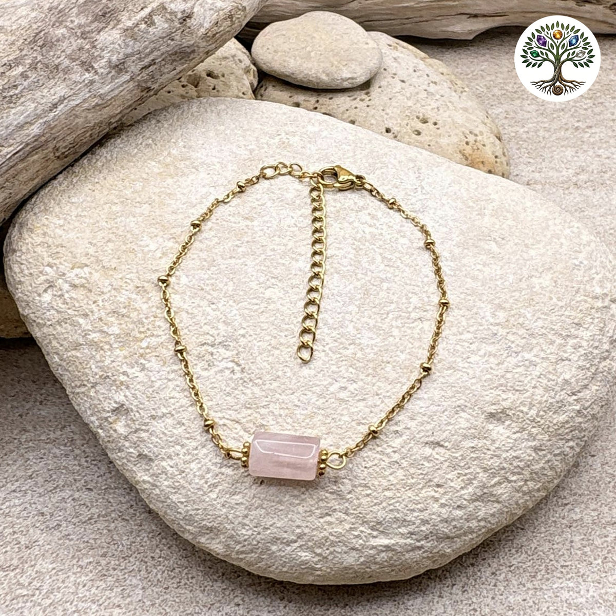 Bracelet Cléa doré Quartz rose A
