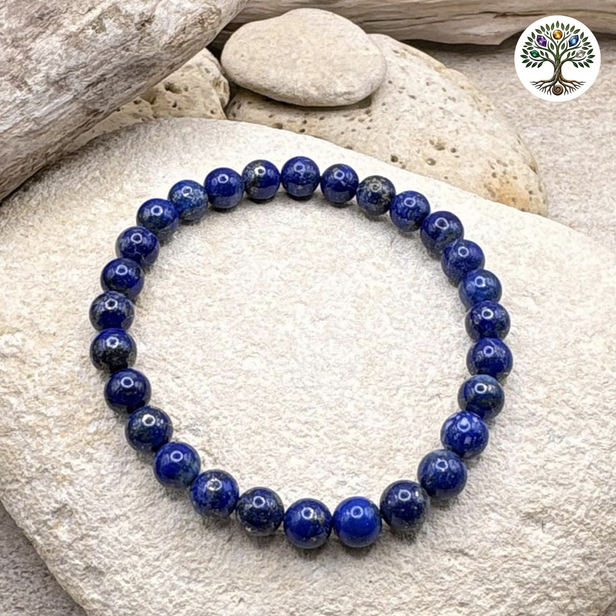 Bracelet boule 6mm - Lapis-Lazuli