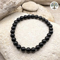 Bracelet boule 6mm - Obsidienne Œil Céleste