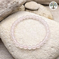 Bracelet boule 6mm - Quartz Rose Madagascar