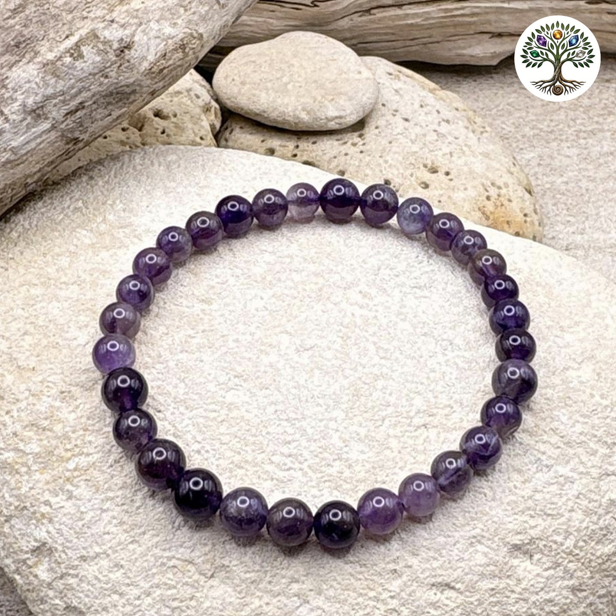 Bracelet boule 6mm - Améthyste