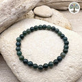 Bracelet boule 6mm - Agate Mousse