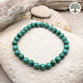 Bracelet boule 6mm - Malachite Claire