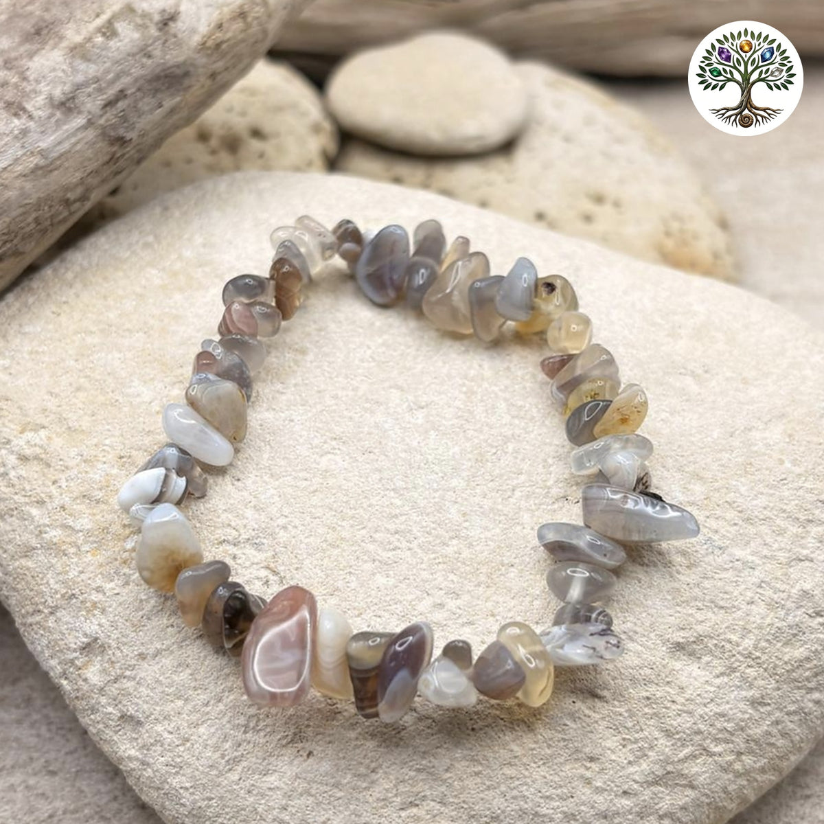 Bracelet baroque Agate du Botswana