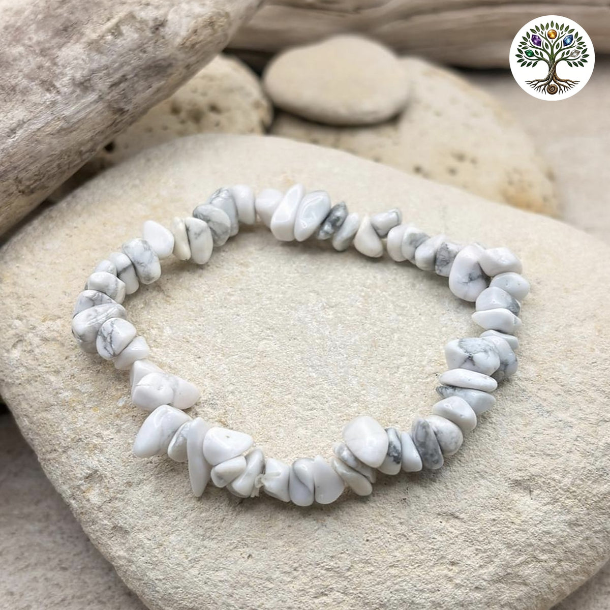 Bracelet baroque Howlite Blanche