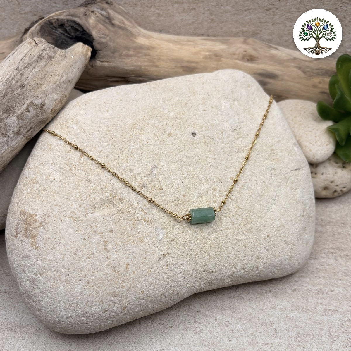 Collier Cléa doré Aventurine A