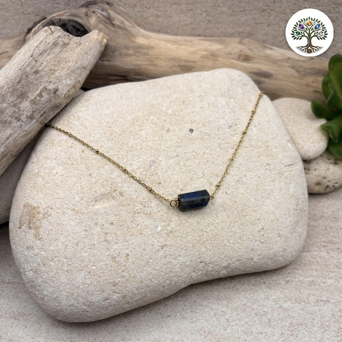 Collier Cléa doré Labradorite A