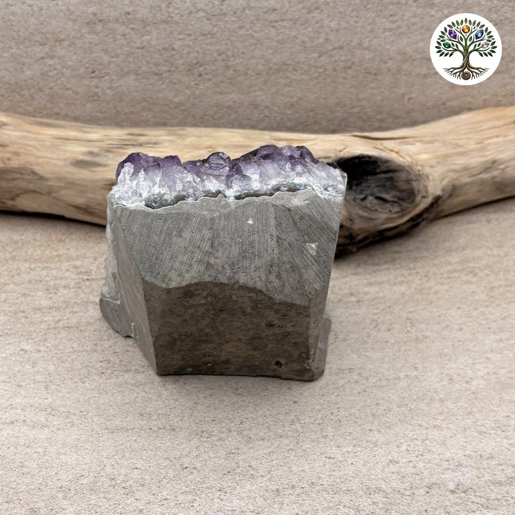 Druse d'améthyste brute Uruguay - base coupée - AAA 660gr - photo 3