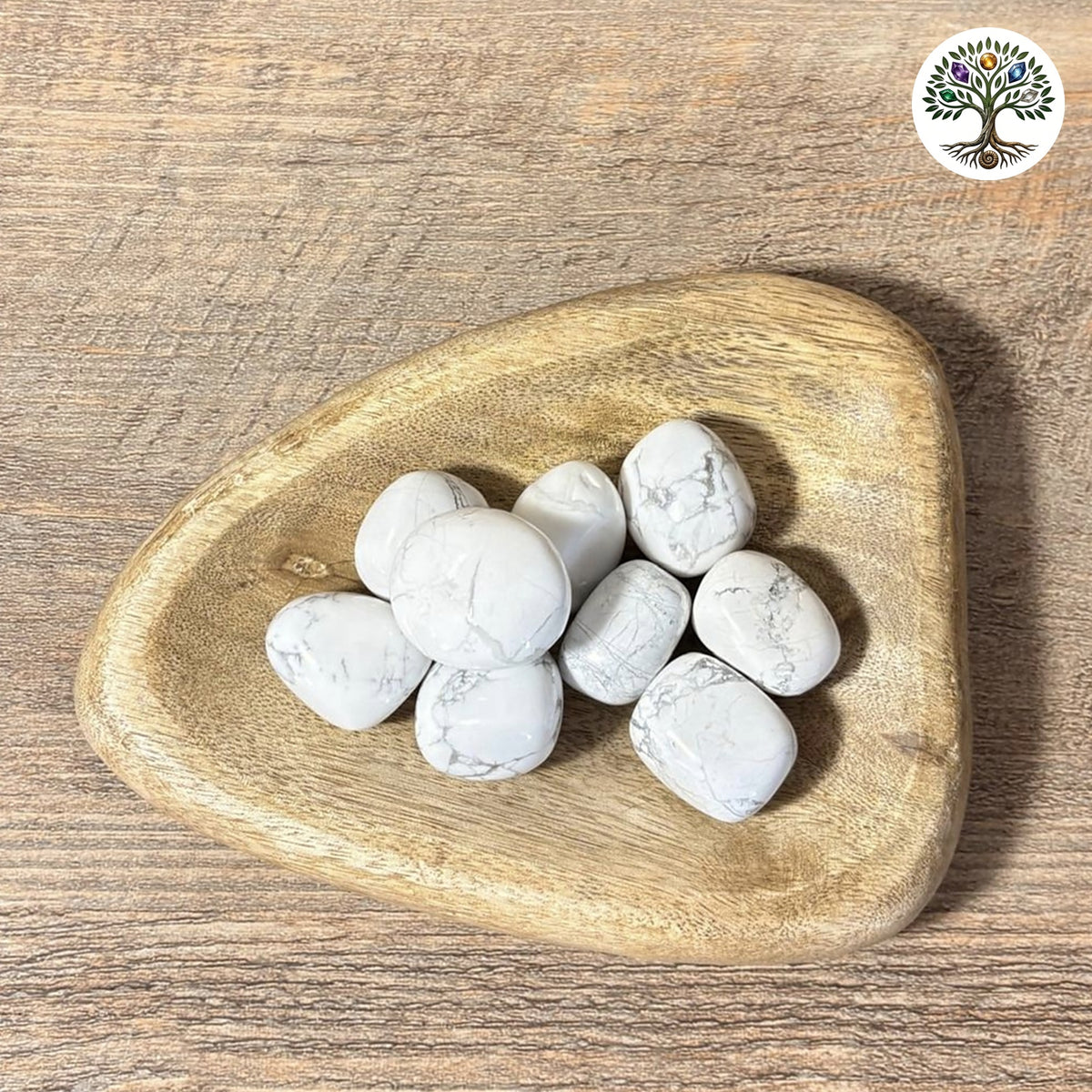 Pierre roulée Howlite blanche 3-4cm
