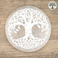 Plaque de rechargement sélénite - Arbre de Vie 10cm